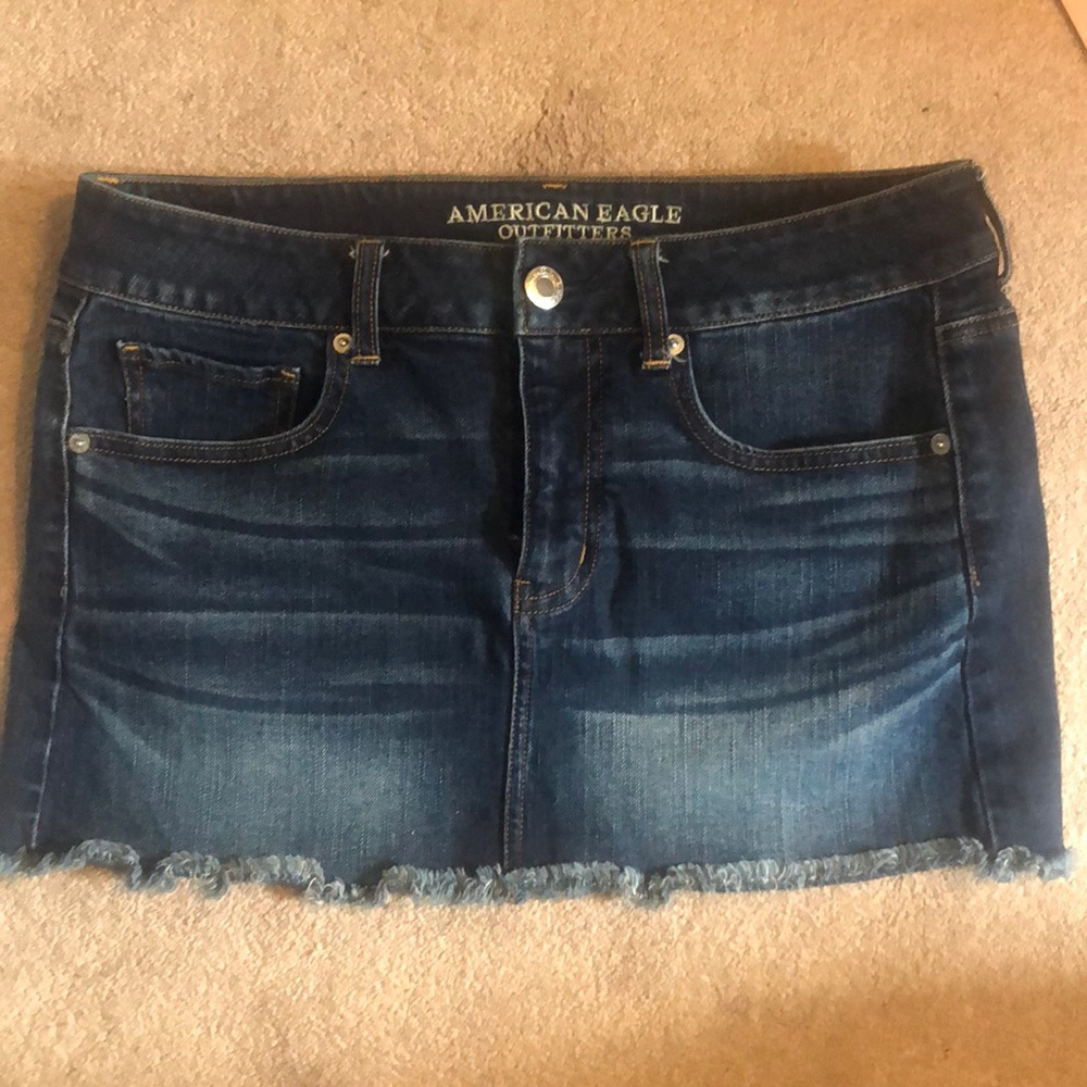 american eagle jean skirt